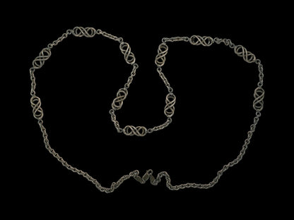 Aei - 'Lover's knot' entwined snake spacer and chain link necklace